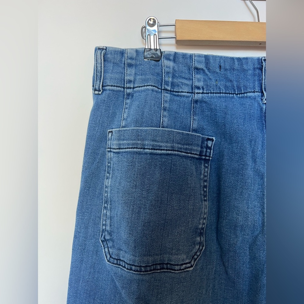 Maeve The Colette Crop High-Rise‎ Wide-Leg Jeans Approx Size 34 - Picture 9 of 16